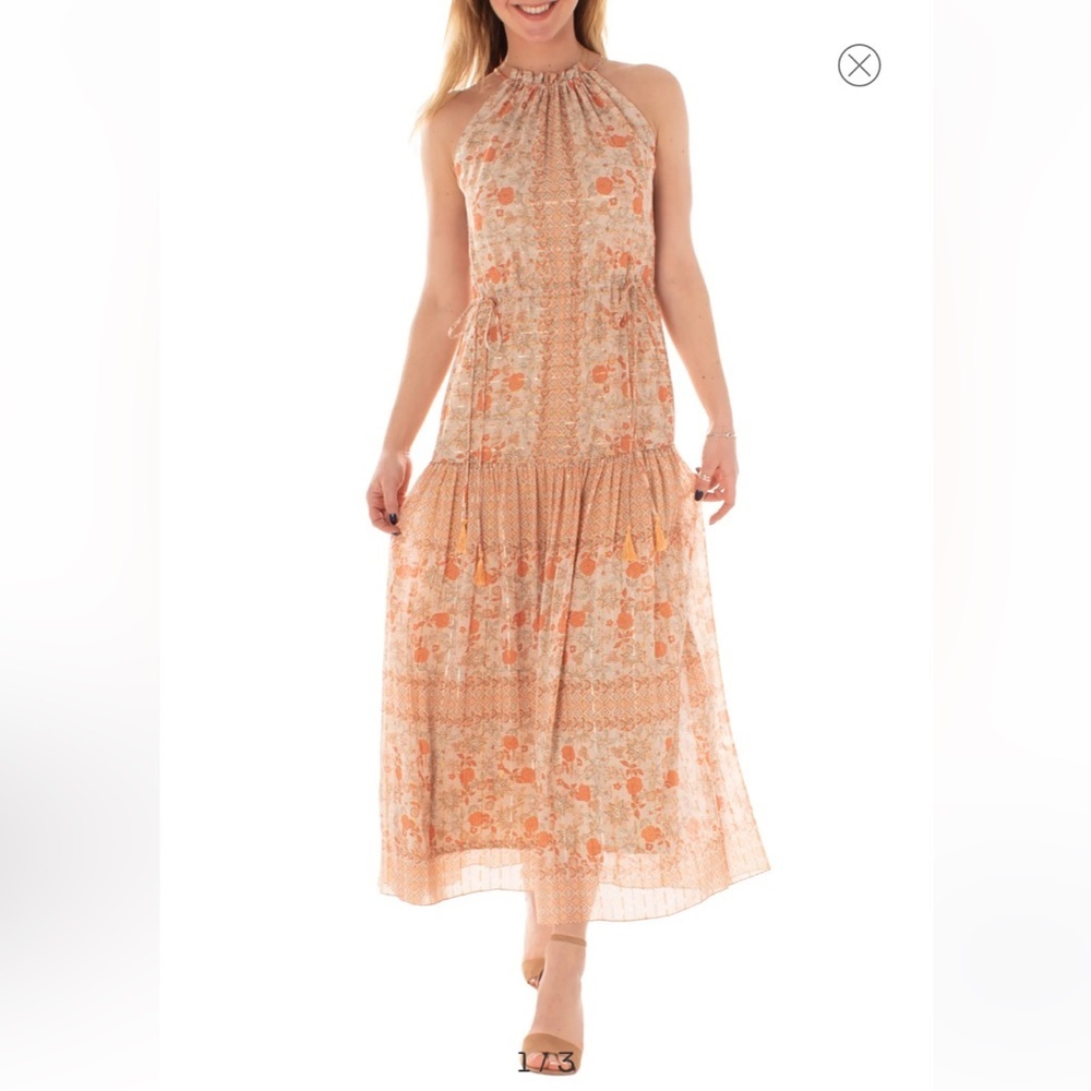 Taylor Floral High Neck Maxi Dress size 8 NWT